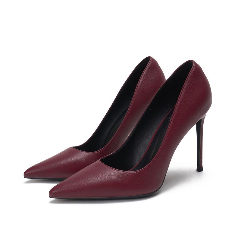 Pointed high heels women's soft leather professional work shoes new women's shoes