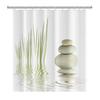 Tenda Doccia Meditazione Giapponese Zen Spa Loto Pietre di Basalto Olio Essenziale Candele Profumate Bambù Acqua Arredamento Casa Set Impermeabile