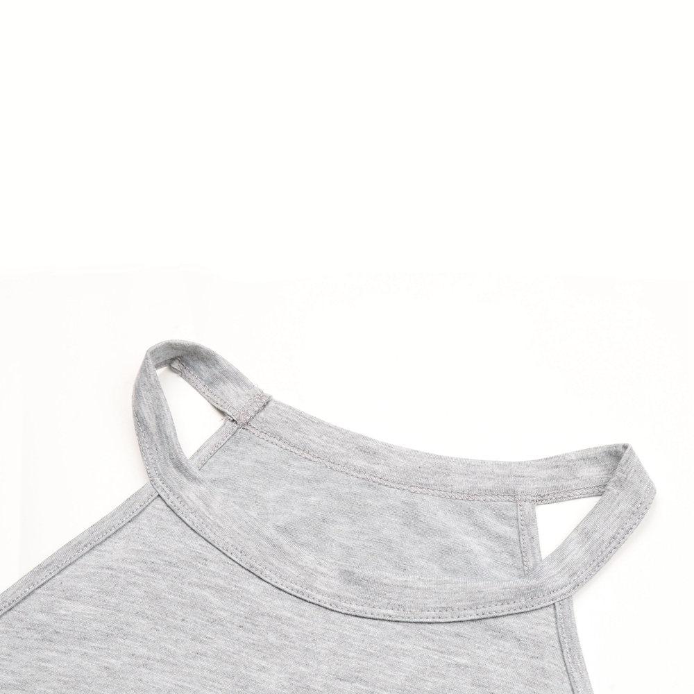 Women's Summer Spliced Sleeveless Halter Neck Leopard Pattern Tank Top  All Match Blouses