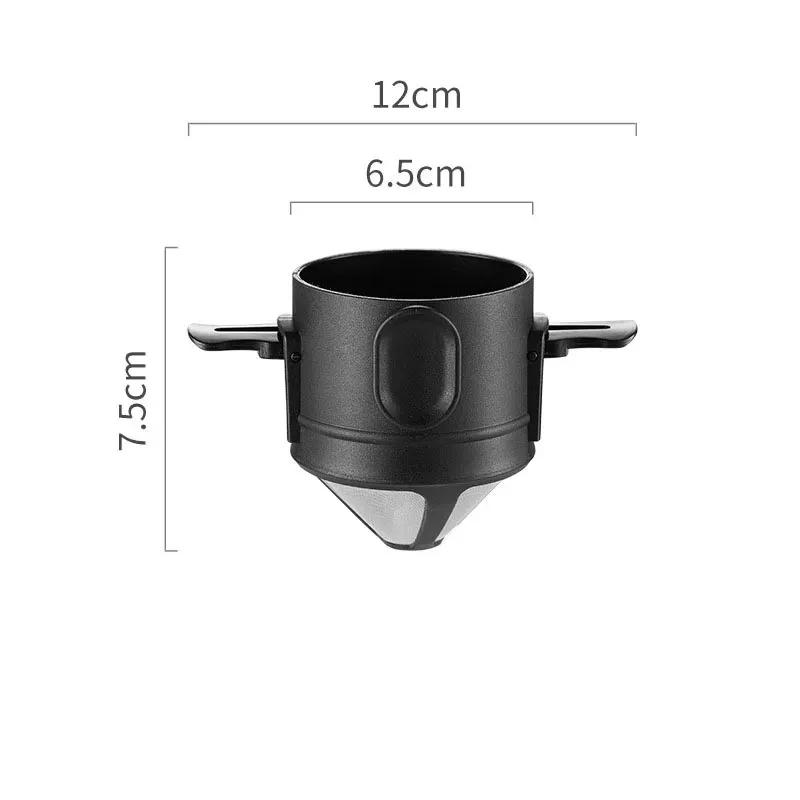 Portable Coffee Filter Foldable Drip Coffee Tea Holder Funnel Baskets Reusable Paperless Pour Over Stand Coffee Dripper Strainer