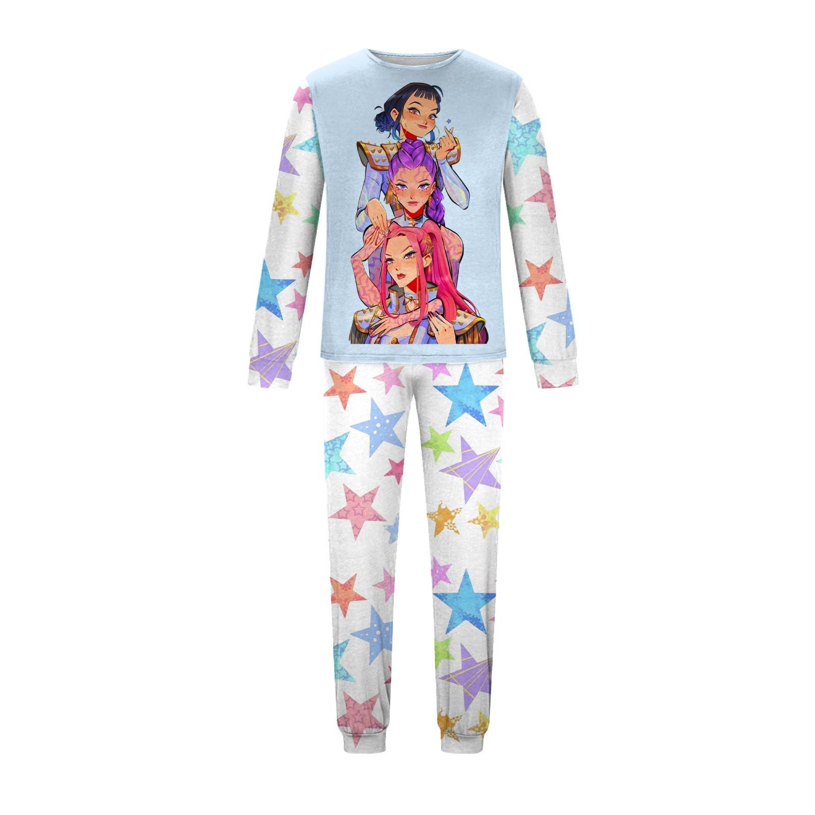 

Одинаковые комплекты для всей семьи: пижамы, одежда для отдыха, комплект из топа с длинными рукавами и брюк для всей семьи M