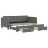 VidaXL Daybed with Trundle and Drawers Dark Grey 80x200 Cm Fabric 3196848