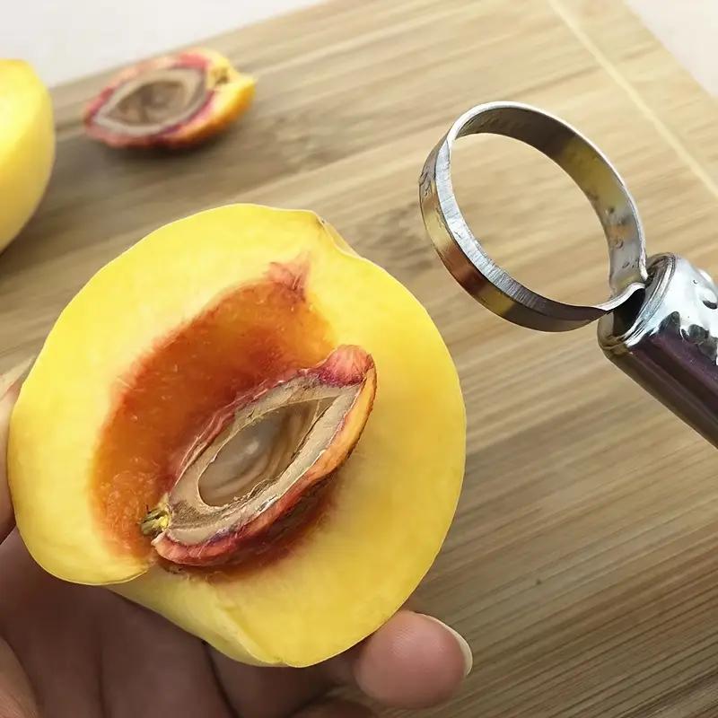 1PCS Stainless Steel Yellow Peach Pitter Peach Digging Knife Digging Tool for Removing The Core of The Peach Fruit Pit