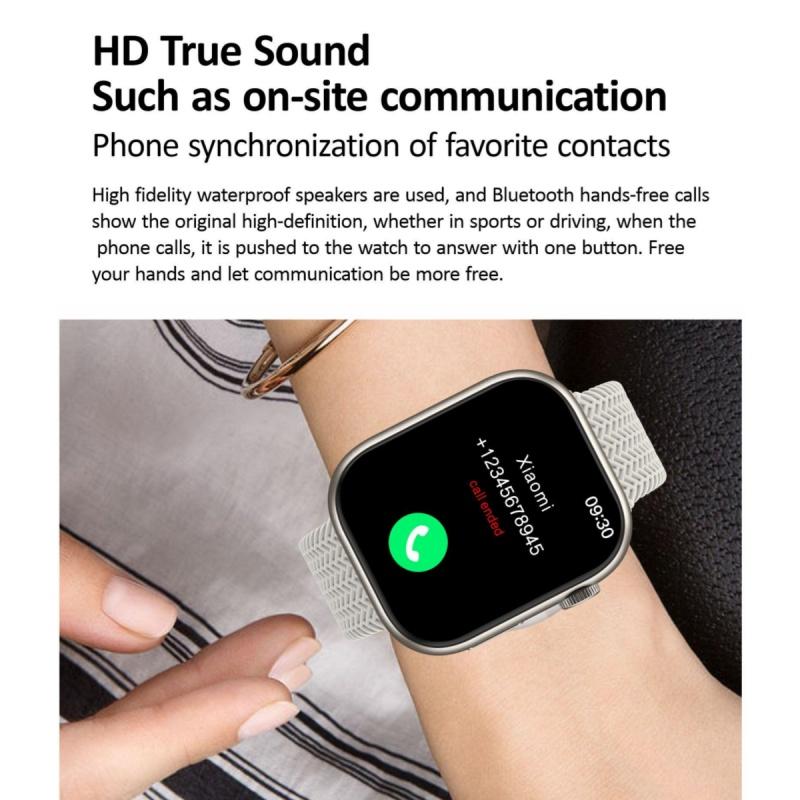 Rainbuvvy HK9 Pro Náramek Chytré hodinky 2,02palcový OLED 410x494 LC11S BT 5.1 Vodotěsné IP67 Podpora Bluetooth volání Sledování kroků Monitorování spánku