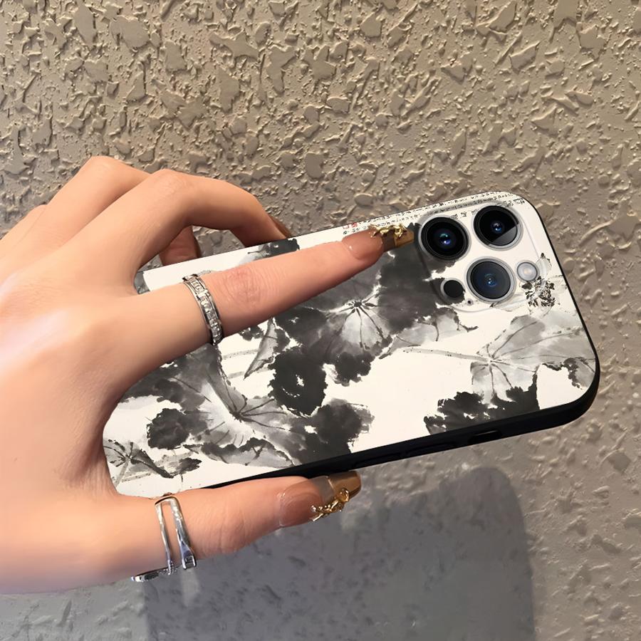 Retro Chinese Style Phone Case for Apple iPhone 13 11 12 XR XS MAX 15 Pro 7 8 16 17 Pro Max Air 14 Funda Phone Cover