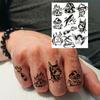 1 Foglio Tatuaggi Temporanei Teschio Ancora Insetto Per Mani Collo Adulti, Adesivi Tatuaggi Finti di Halloween Tatuaggi Realistici a Lunga Durata