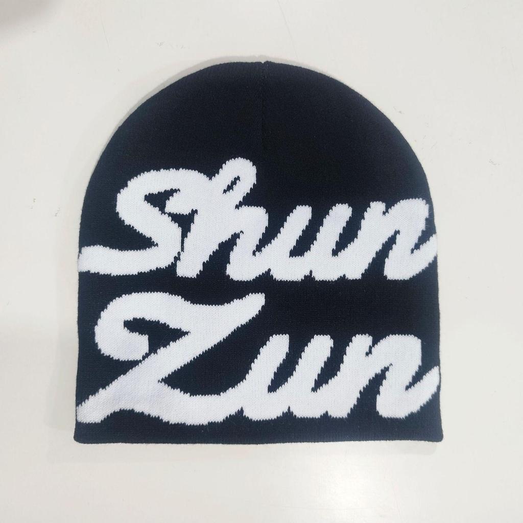 Hip Hop Trend Letter Knit Beanie - Unisex Wool Jacquard Hat