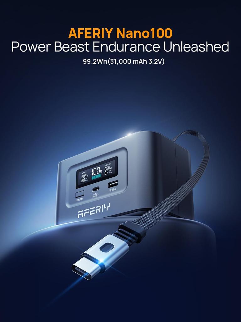AFERIY PB010 Portable Power Station 145W Output 100W PD 99.2Wh