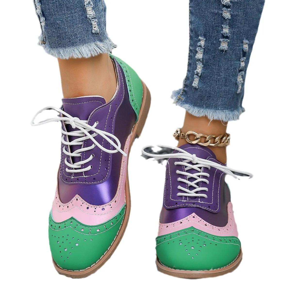 Женские туфли на платформе в винтажном стиле — фото 6