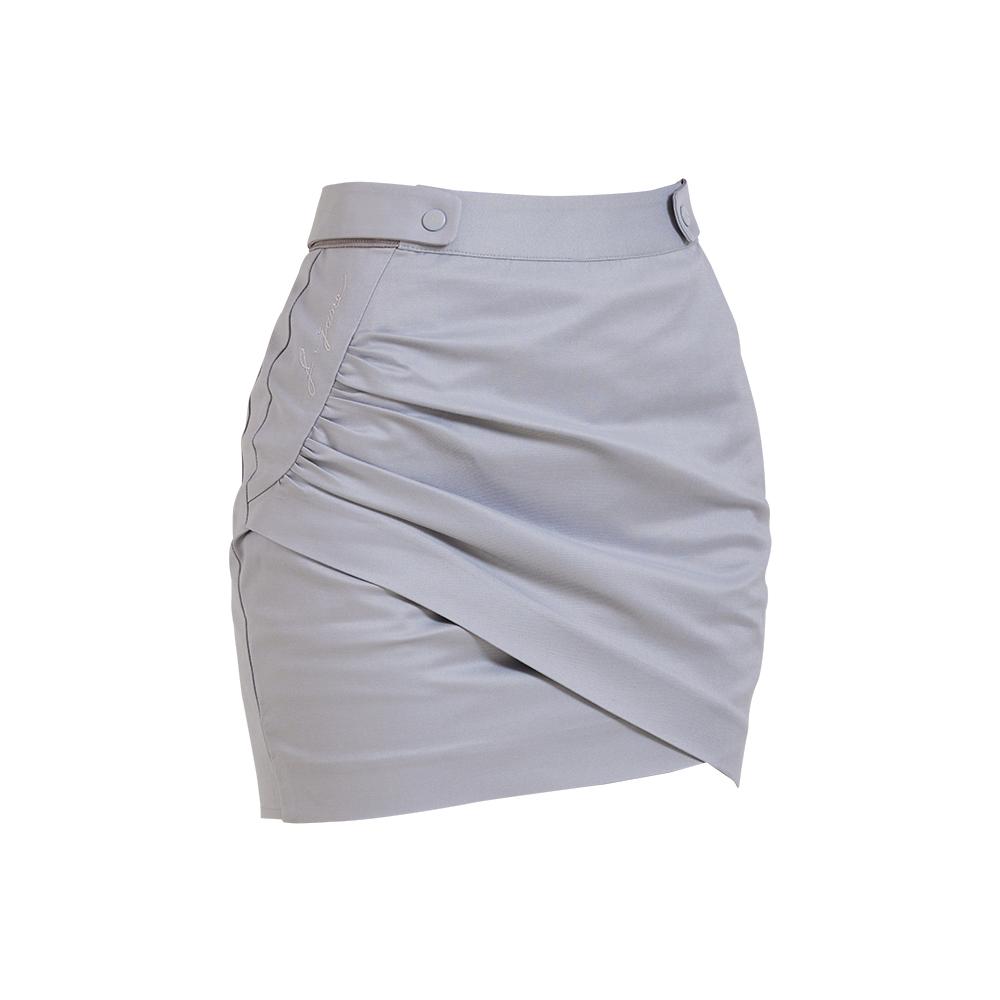 J Jane Tulip Line Shirred Skirt (Gray)