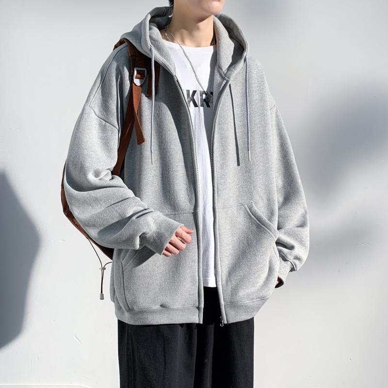 Kapüşonlu Hırka Rahat Sweatshirt Erkek Sonbahar ve Kış Erkek Çift Ceket Genç Giyim