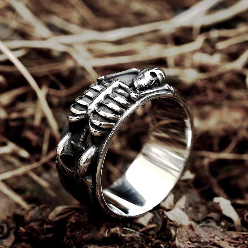 Vintage Gothic Skull Rings for Men Women Punk Hip Hop Party Skull Stainless Steel Ring Fashion Jewelry Gift Wholesale Size 7-13