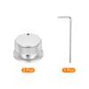 Uxcell Aluminum Potentiometer Universal Volume Tone Control Knob with Arrow Indicator for Silver 2-Piece Knob, 1/4" (6mm) Guitar, 4/5" (34x20mm)