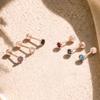 14K Mini Me Round Cubic Piercing Earrings