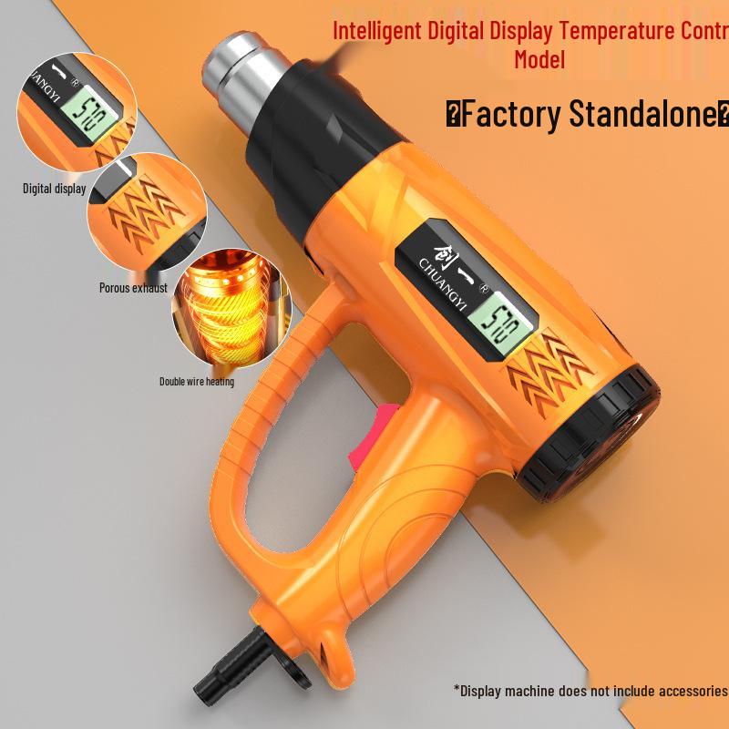 CHUANGYI High-Power Digital Display Heat Gun for Industrial Tile Grout Heating & Film Application