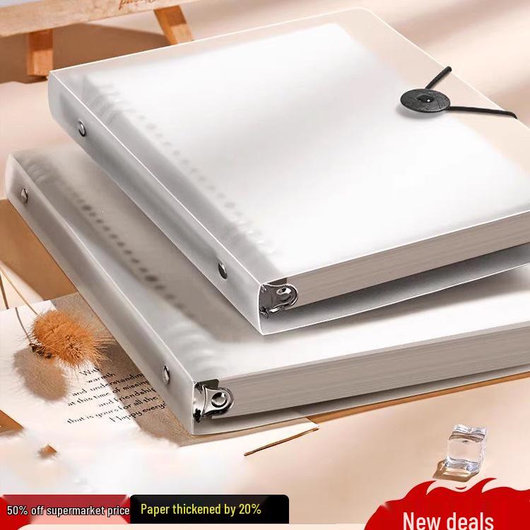 Comfortable B5 Loose-Leaf Notebook: Lined, Removable Binder, Simple Ins Style, Aesthetic Design, Ideal for Exams and High School Students.