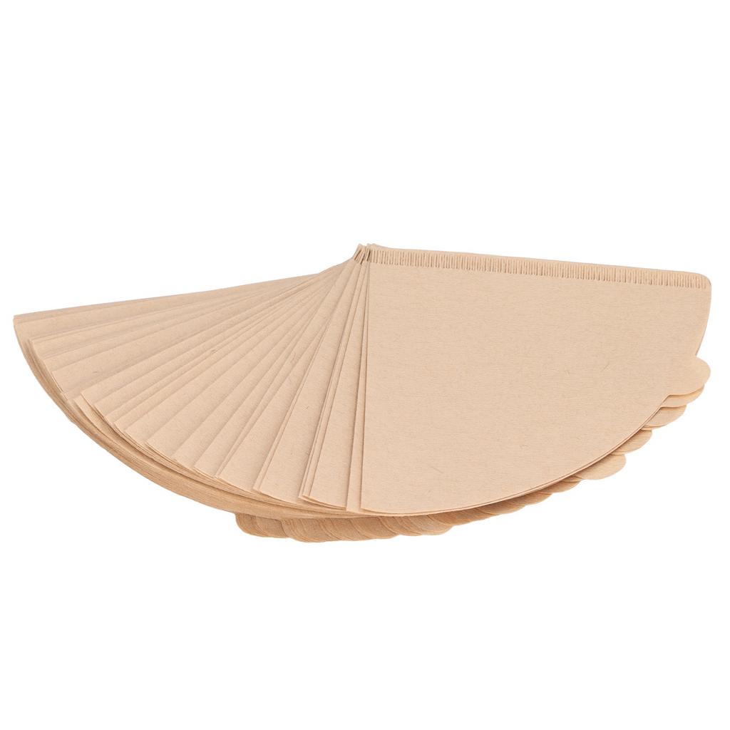 100PCS filtru de cafea hârtie de unică folosință din pulpă de lemn naturală formă de con strecurătoare de cafea