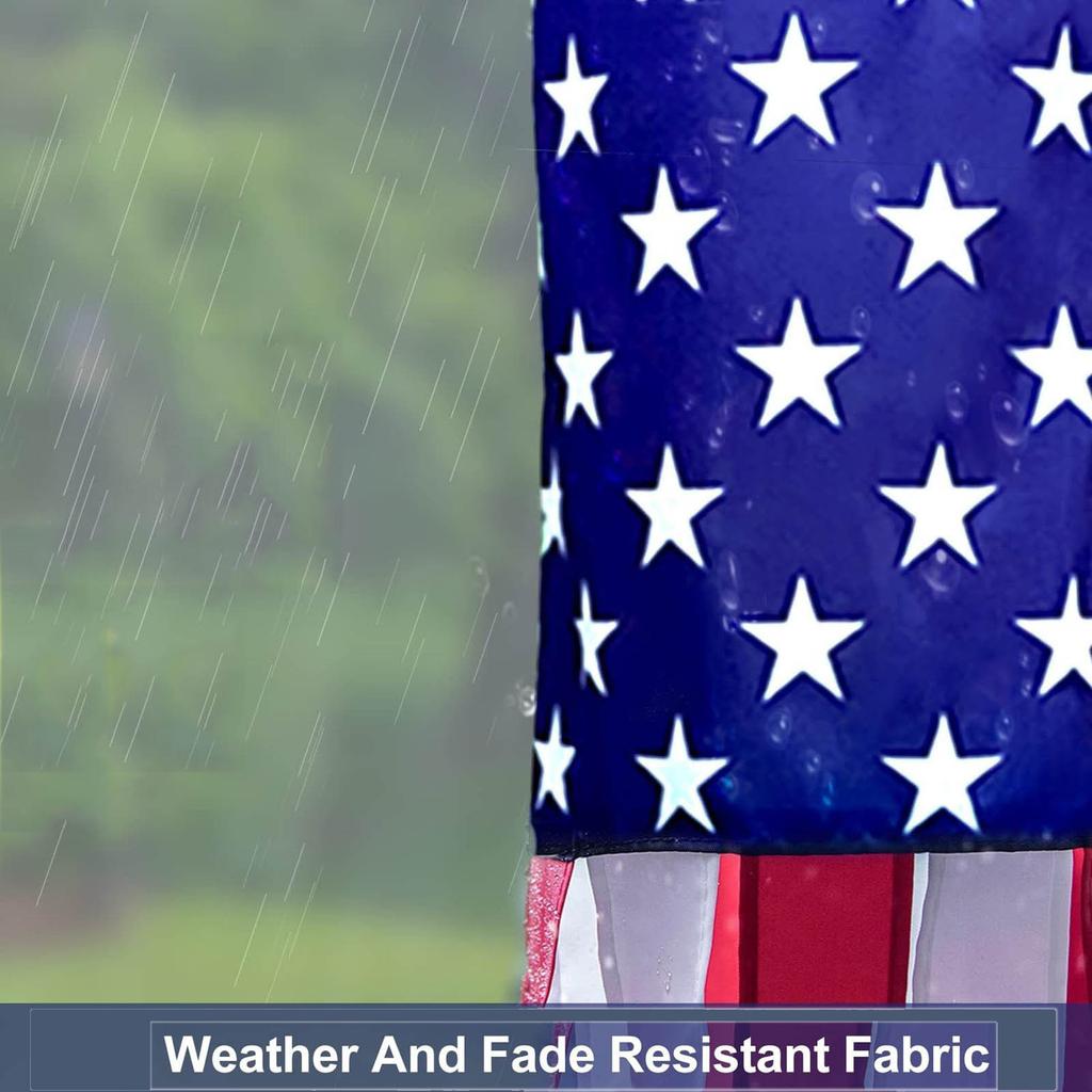 Saysurey Windsack Mit Amerikanischer Flagge - Patriotische Outdoor-Dekoration Für Den 4. Juli