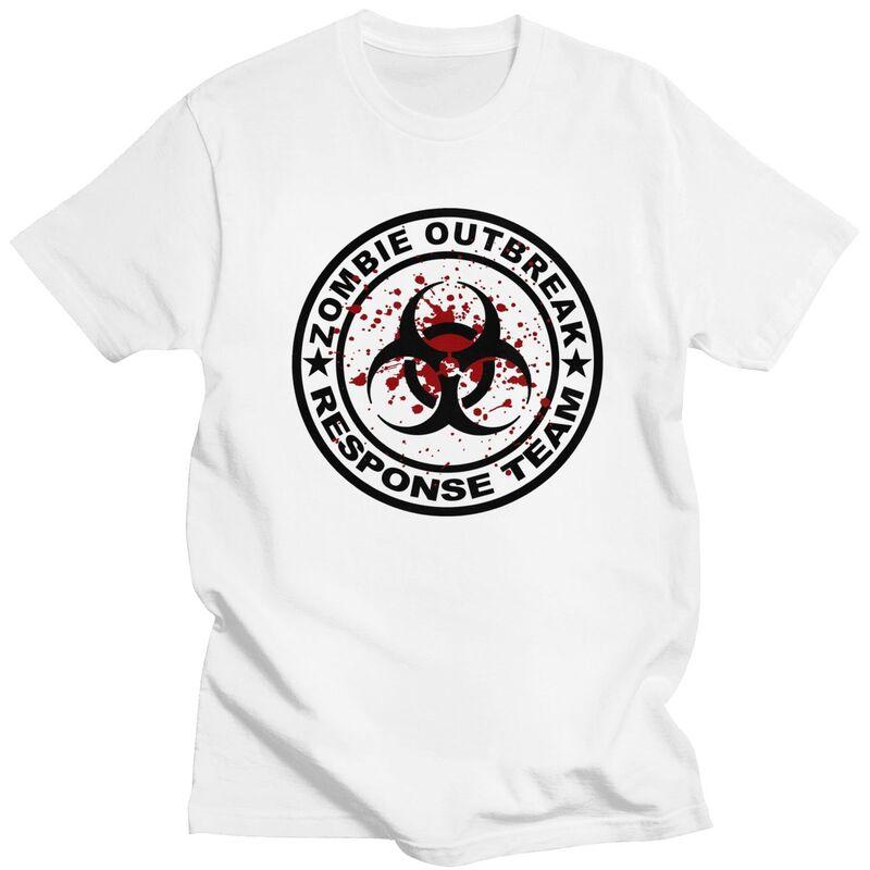 Custom Zombie Outbreak Response Team T Shirts for Men 100 Cotton Tees Tshirts ShortSleeve Tshirt Clothing