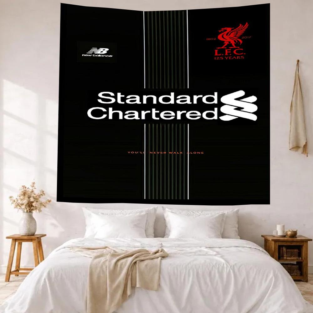 Liverpool Football Club Wanddekoration Wandteppich Kunst Für Haustiermemorial Geburtstag Hochzeitsparty Kulisse Familiengeschenk