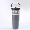 900ml Portable Car Cup Stainless Steel Thermos Cup with Straw Travel Sports Water Bottle With Handle Cover Coffee Vacuum Flask