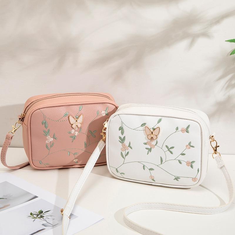 Fashion Bow Camera Bag, Simple Flower Women's Bag, Casual Small Square Bag, Shoulder Messenger Bag, Women's Bag.
