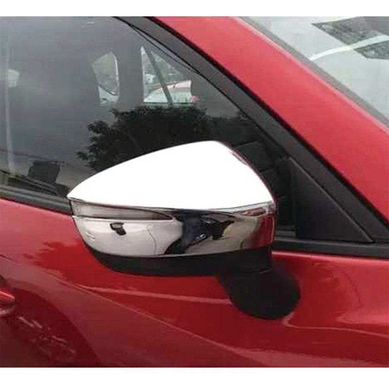 For Mazda CX-3 CX3 2017 2018 Car Stick Rear View Styling Side Glass Mirror Cover Trim Frame Eyebrow 2PCs