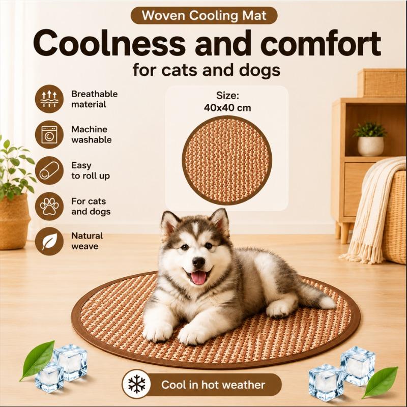 Summer Pet Cooling Mat Breathable Washable Ice Silk Bed for Dogs Cats