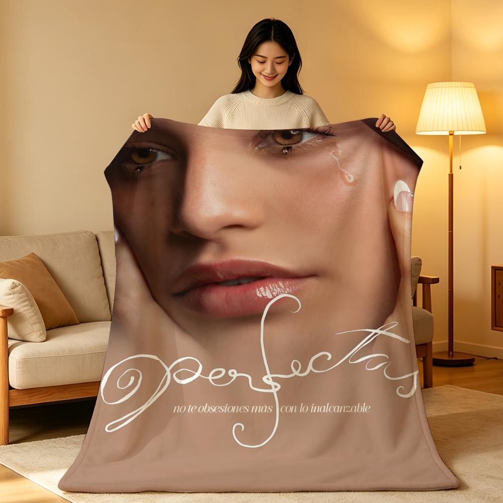 Music E-Emilia.M-Mernes Throw High-Density Short Plush Blanket Soft Skin-Friendly for Sofa Nap Air-Conditioned Room