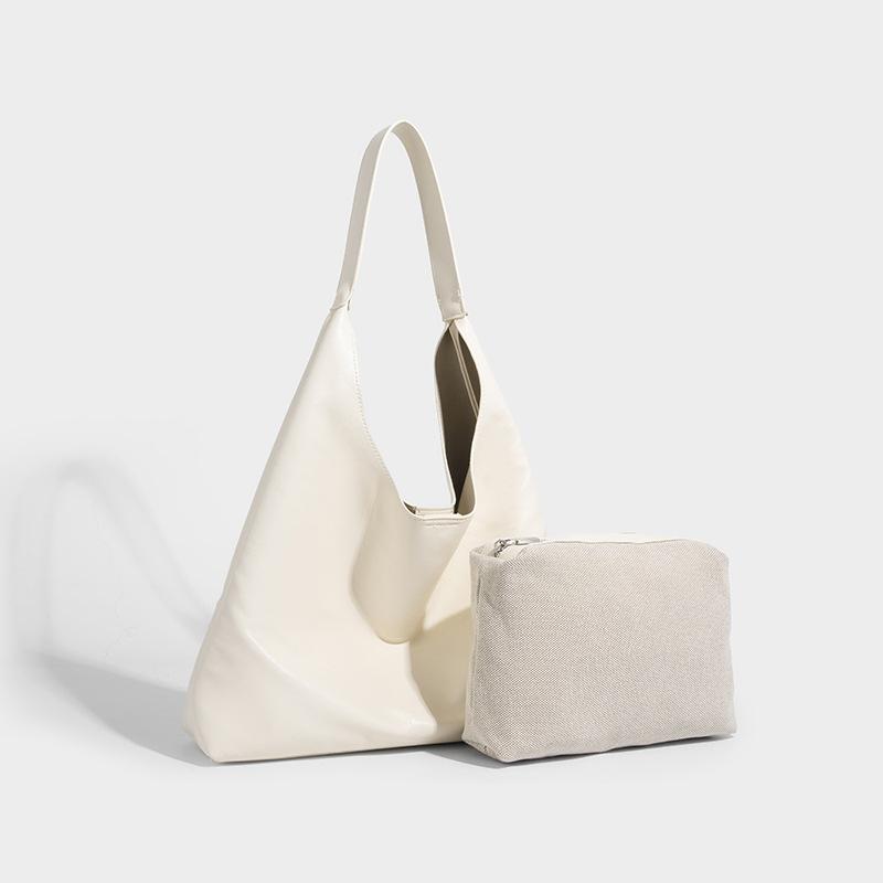 Simple Fashion Handbag for Women New Stylish Versatile Solid Color Single Shoulder Bag High-end Large Capacity Tote Bag