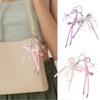 Lovely Heart Keychain Bows Keyring Braided Rope Bag Charm Bag Pendant Ornaments Car Keychain Decorations