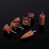 7pcs Rosewood Leather Burnisher Kit Pointed Tip Leather Slicker Tool