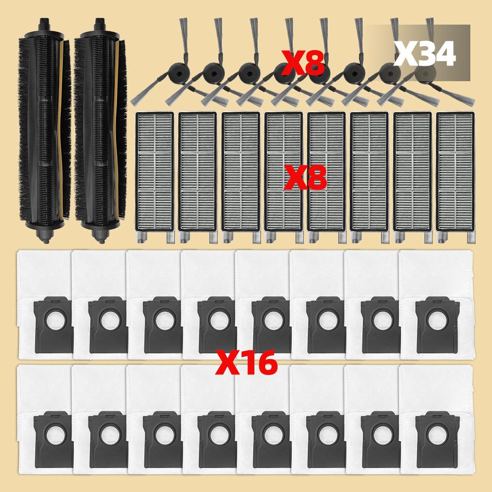 Accessories Compatible For ( MOVA Z50 Ultra ) Robot Vacuum Parts Main Roller Side Brush HEPA Filter Dust Bag Tricut Mop Cloth