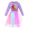 Girls Printed Star Skirt Rainbow Lace Dress 5902
