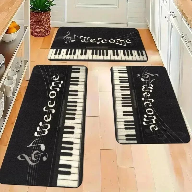 1PC Rose Arts Pattern Living Room Rugs Kitchen Rugs Non-Slip Home Door Mats Pop Arts Bath Mat Carpet for Home Sink Laundry Decor
