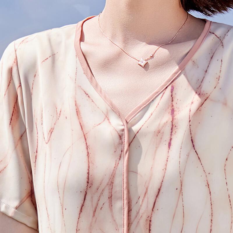 Women's Summer Chiffon V-Neck A-Line Midi Dress