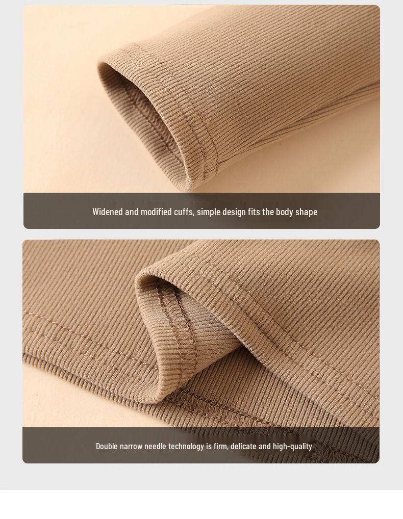 Elegantní dámské pletené tričko s polozvýšeným krkem - Lehký luxus, s dlouhým rukávem a tenké na podzim/jaro.