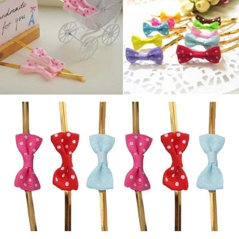50pcs DIY Bow Tie Wrapping Golded Wire Bowknot Binding Wire for Bags and Cake Pockets Fastener Sealing Fixed Ties