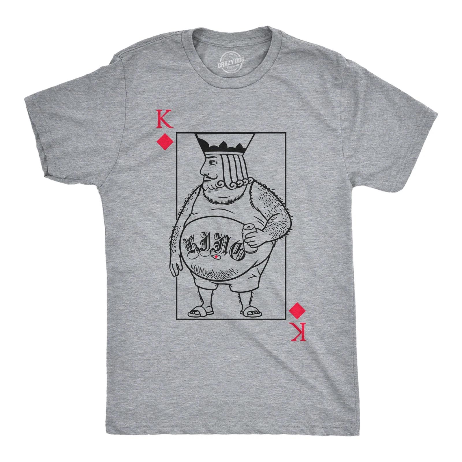 Mens Funny T Shirts Lonely King Of Diamonds Sarcastic Playing Card Graphic XXXXL