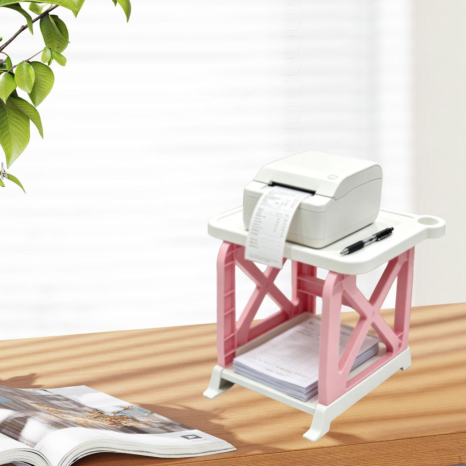 

2 Tier Printer Table with Storage Shelf Stylish Desktop Rack for Desk Office