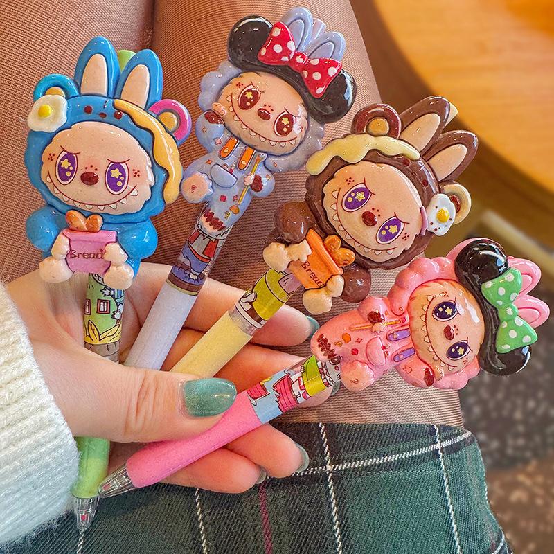 Süßer Niedlicher Labubu Gelstift Schnelltrocknend Geschmeidig Weicher Griff Druckstift Mädchenhaftes Herz Studenten Schreibwaren Wasserbasierte Signaturstifte Geschenk