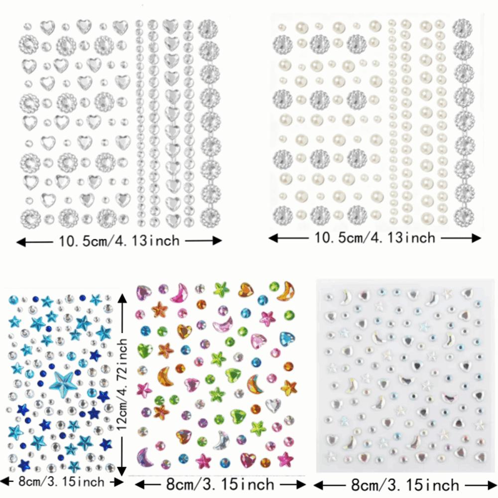 Makeup Bedazzling Sticker with Adhesive Backing Crystal Gem Sticker  Christmas Party