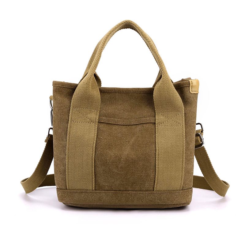 New Japanese Korean Style Canvas Multi Pocket Crossbody Shoulder Bag For Women Casual Small Daily Travel Mom Top Handle Bag