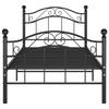 Single Bed Black Metal 90x200 cm