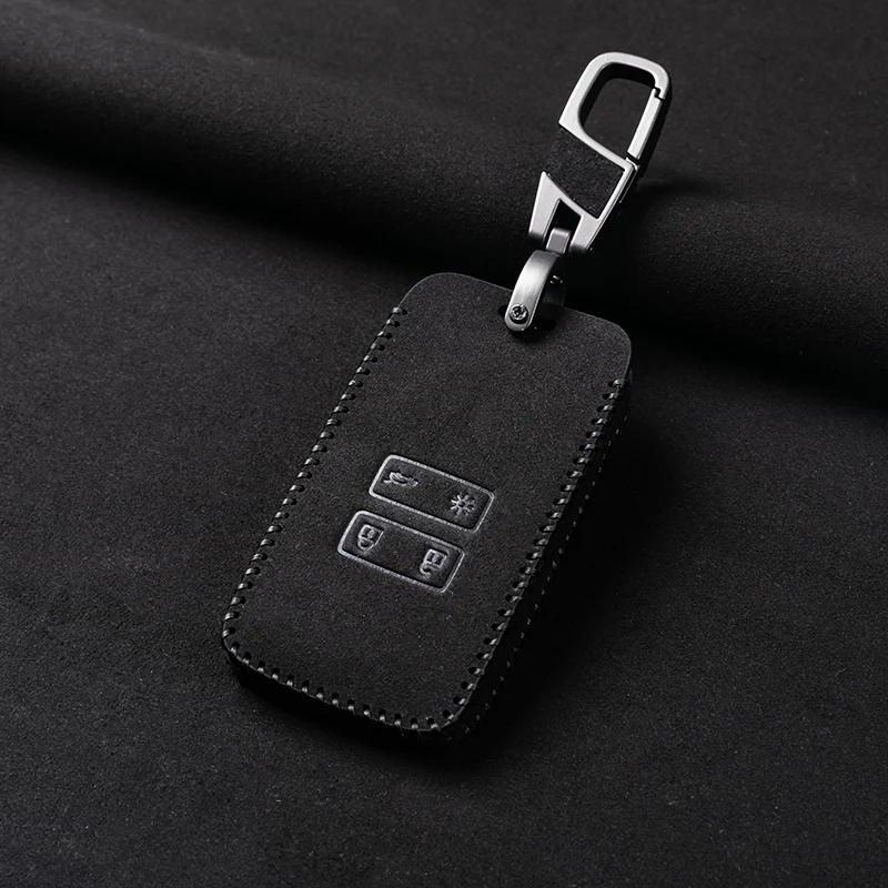 New Leather Car Key Case Cover For Renault Duster Captur Clio Logan Megane Rs 1 2 3 4 Koleos Scenic Nema Fluence Zoe Accessory