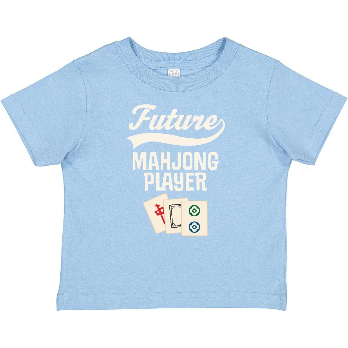 

Inktastic Future Mahjong Player Baby kids boys T-Shirt Childs Japanese Chinese Clothes 120