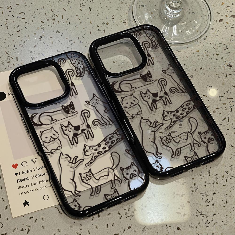 Acrylic Phone Case For iPhone 11 13 16 ProMax Case iPhone 13 14 15 ProMax 12 13 ProMax Case Samsung A55 A05S A54 A06 S22 A15 S23 A12 A22 A52S Cartoon