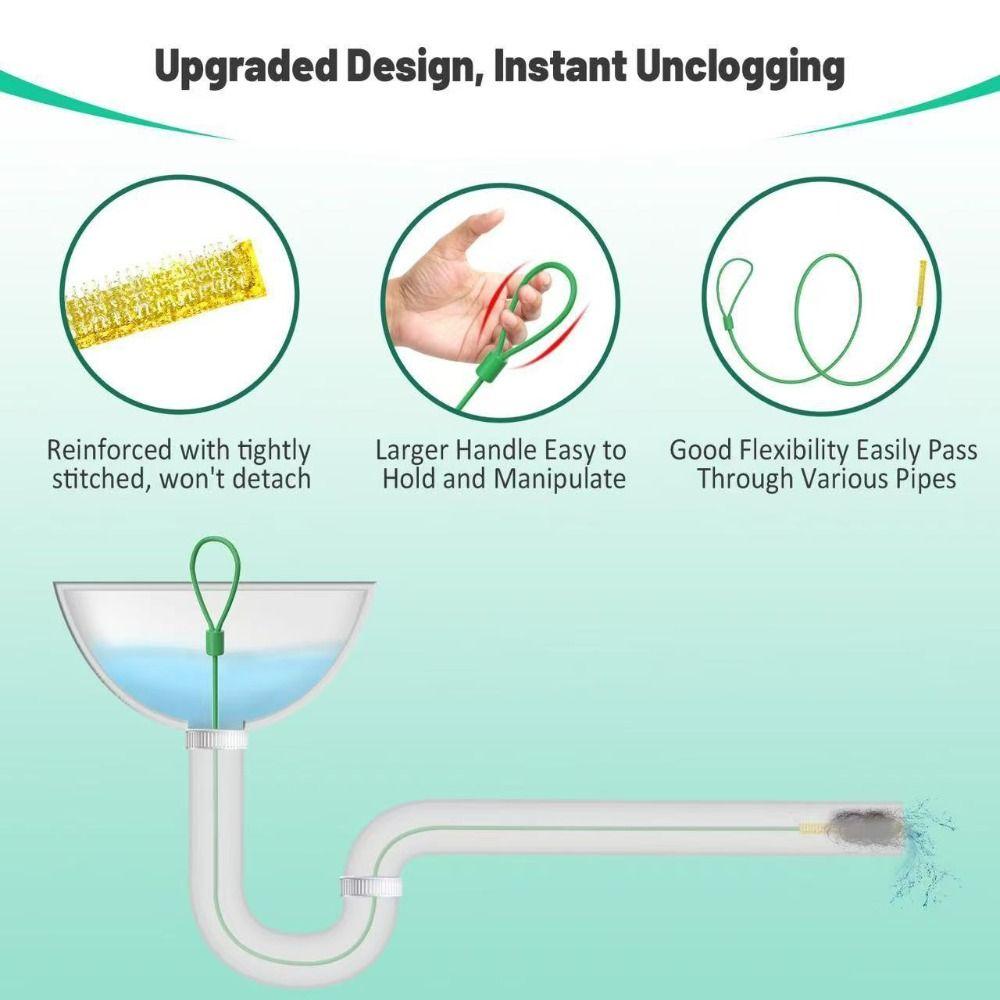 5pcs Flexible Drain Snake Anti-Break Plumbing Snake Cleaner Sink Drain Cleaner Kitchen Sink