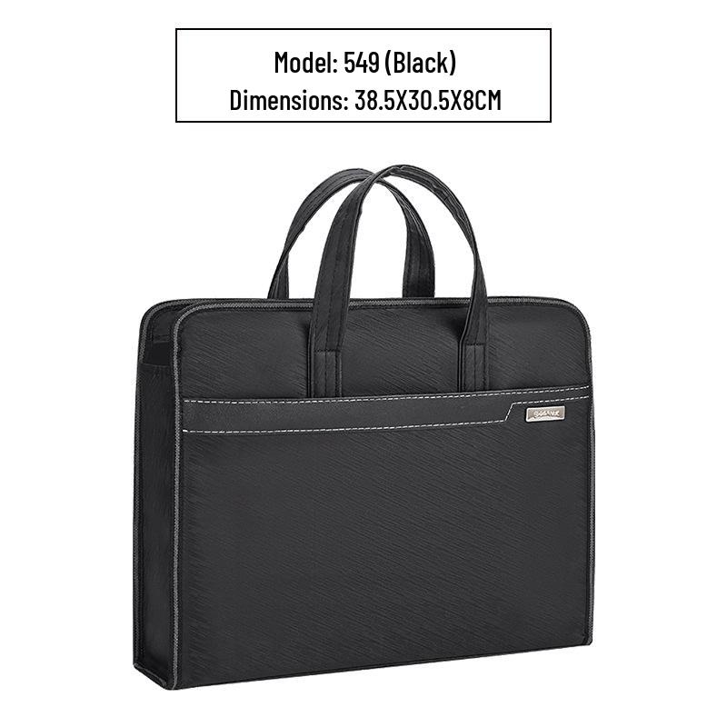 Handheld Waterproof Document Bag with Zipper - Large Capacity Office & Conference Bag for Computers & Documents