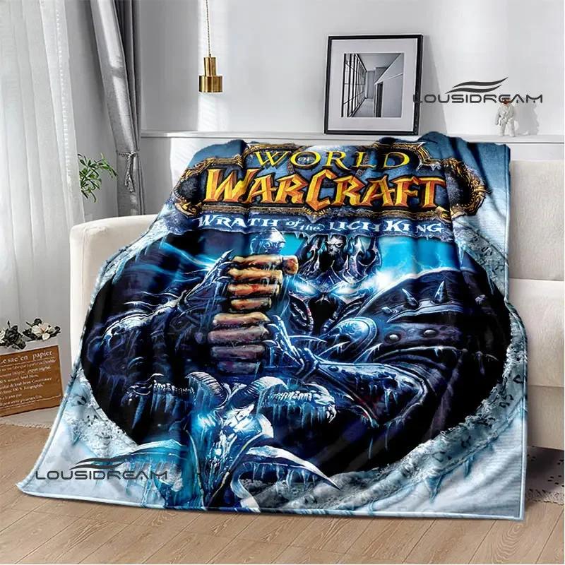 Game World of Warcraft Printed Blanket Kids Warm Flannel Soft and Comfortable Blankets Home travel blanket birthday gift